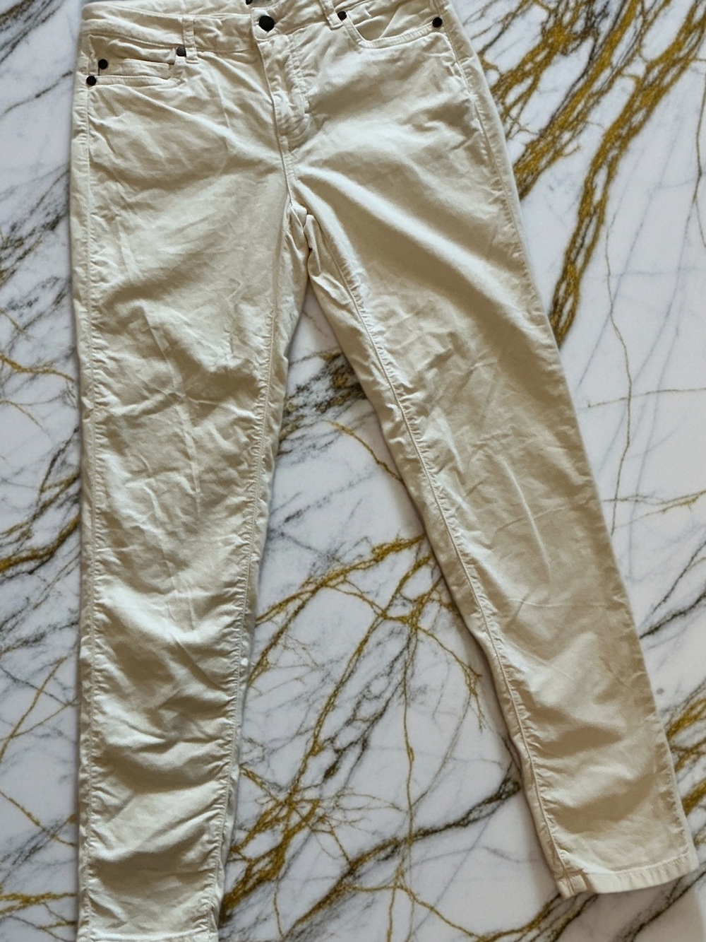 J.McLaughlin White Skinny Ankle Jeans Size 2 Stretch Denim Pants